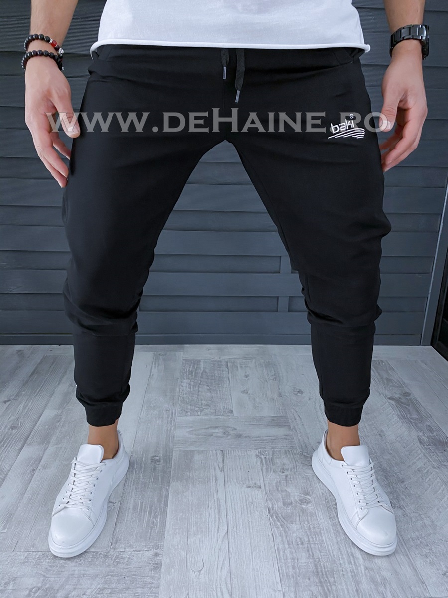 Pantaloni de trening conici negru A9566 3-5